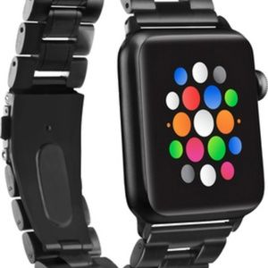 Apple Watch PLATINUM 38MM BLACK METAL LINK BAND